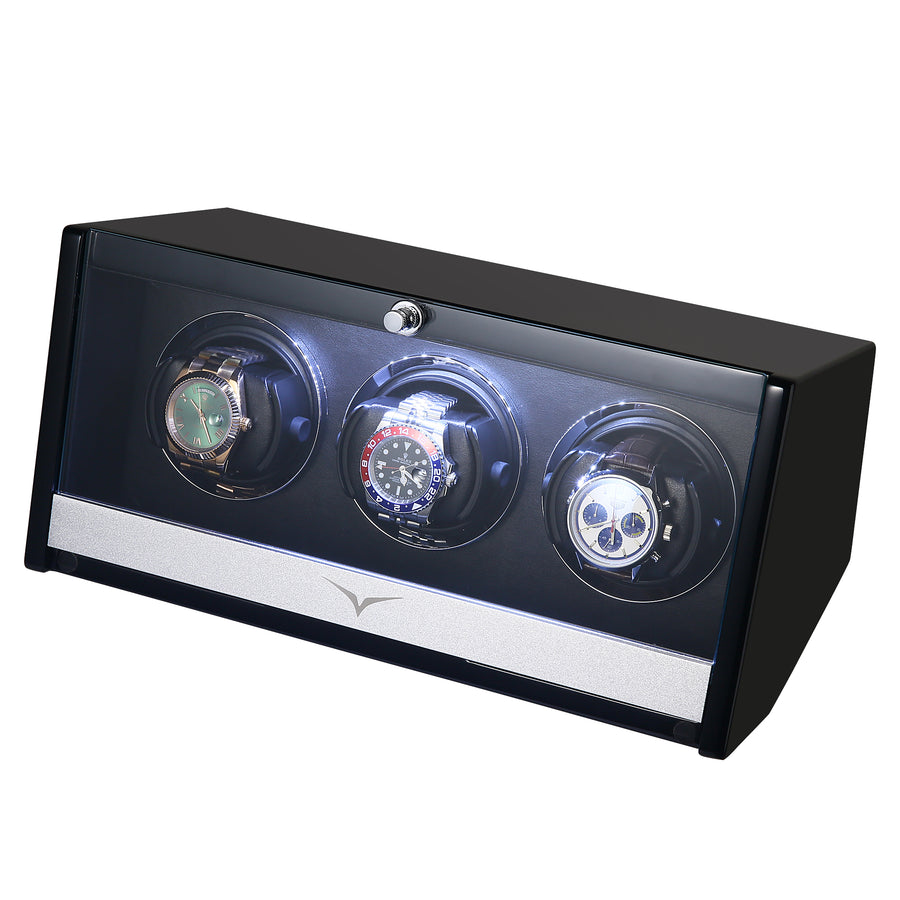 Theodore Watch Winder for 3 Black