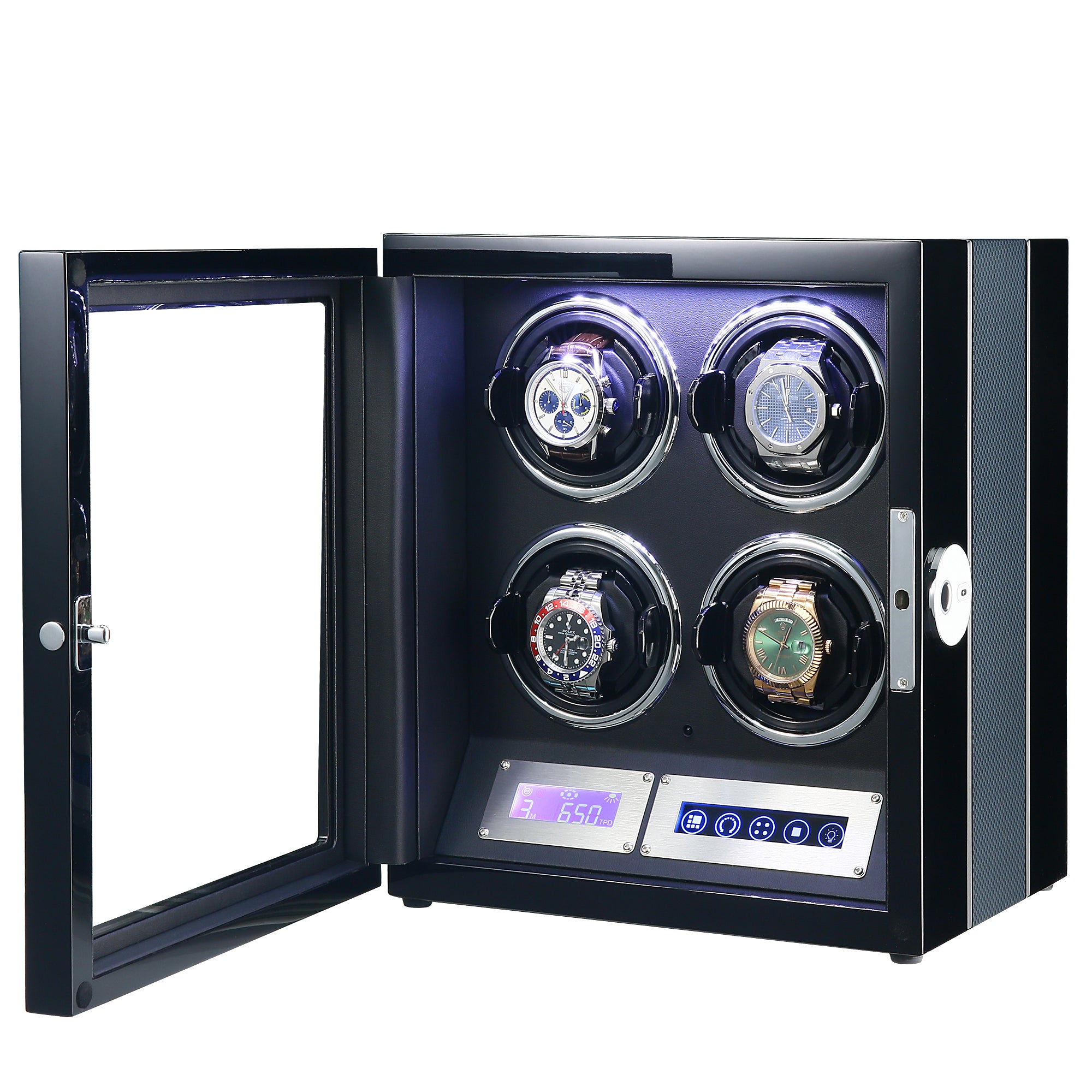 Flinders Watch Winder for 4 Watches with Fingerprint Lock