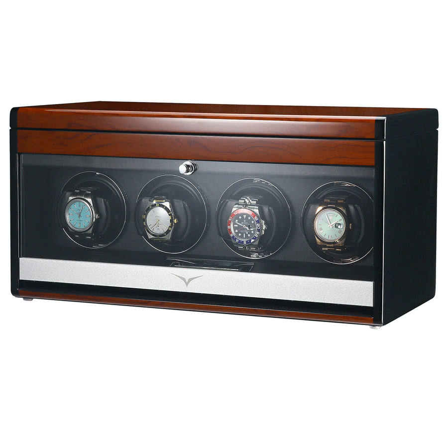 Vancouver Watch Winder for 4 Wood Grain