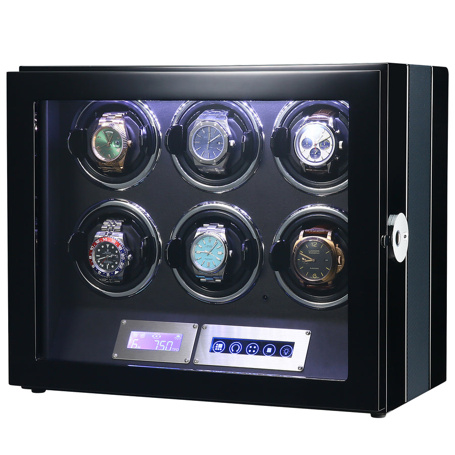 Flinders Watch Winder for 6 Watches with Fingerprint Lock