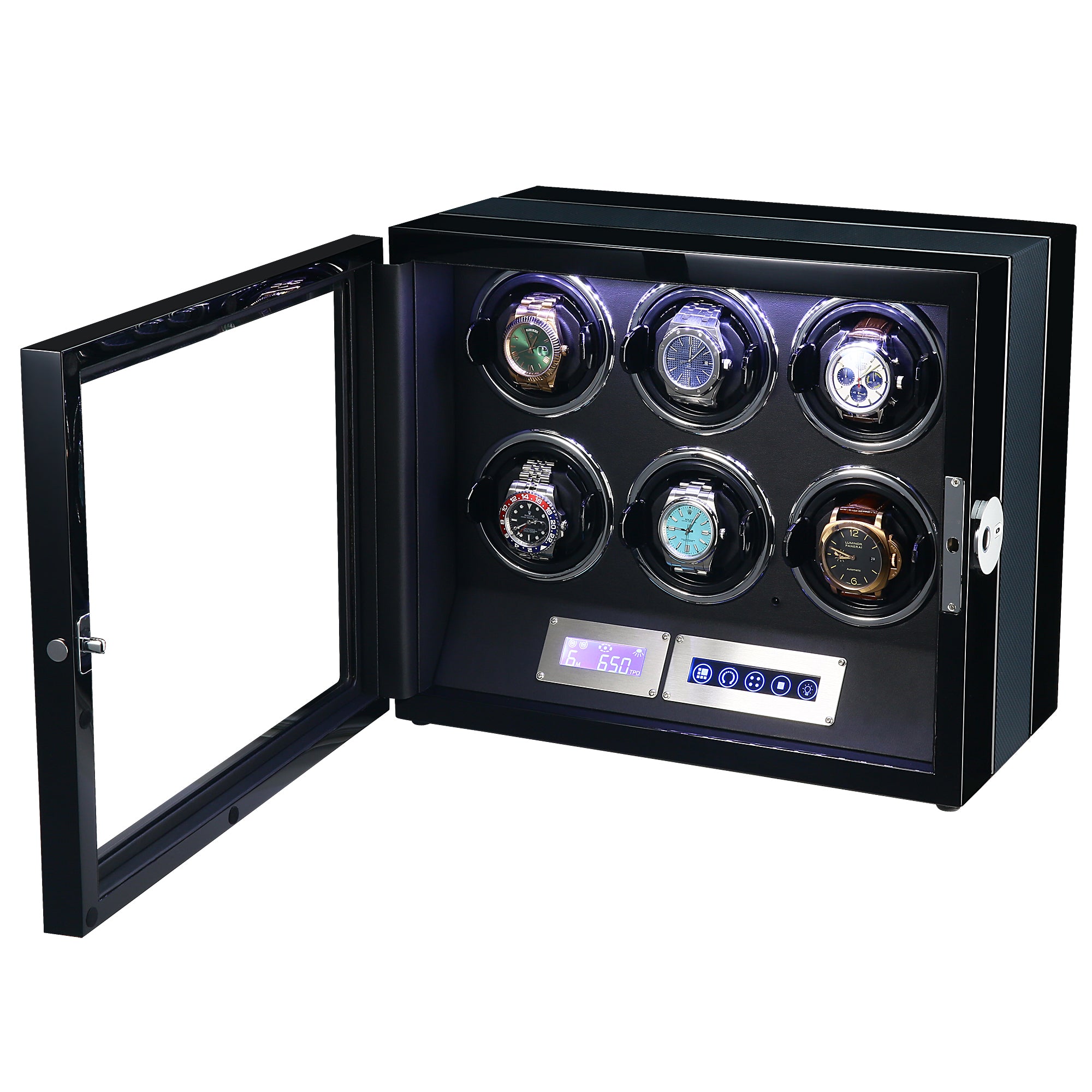 Flinders Watch Winder for 6 Watches with Fingerprint Lock