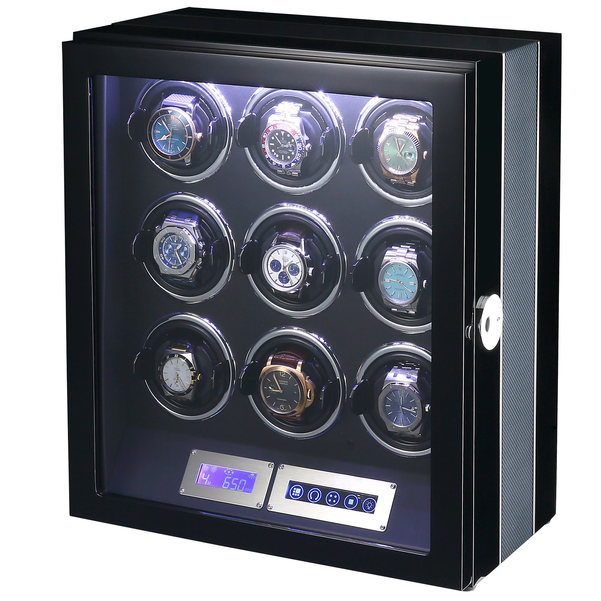 Flinders Watch Winder for 9 Watches with Fingerprint Lock