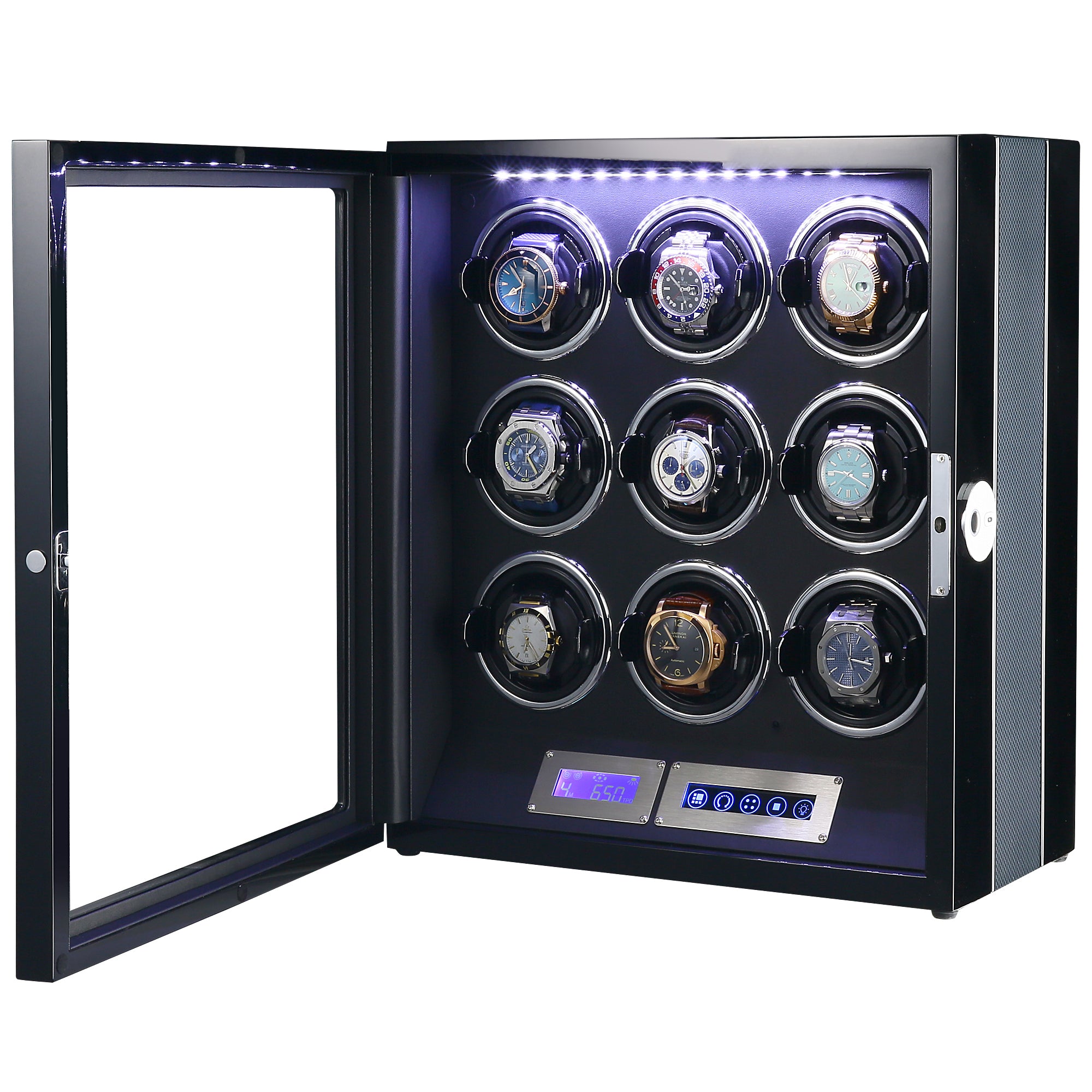 Flinders Watch Winder for 9 Watches with Fingerprint Lock