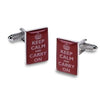 Keep Calm and Carry On (Red) Cufflinks