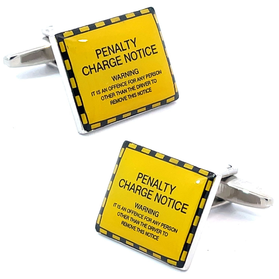 Yellow Parking Tickets Cufflinks