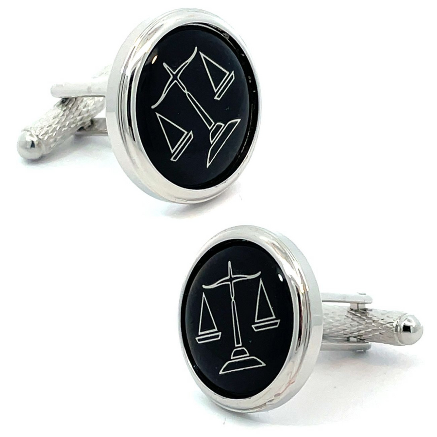 Scales of Justice (Black) Cufflinks