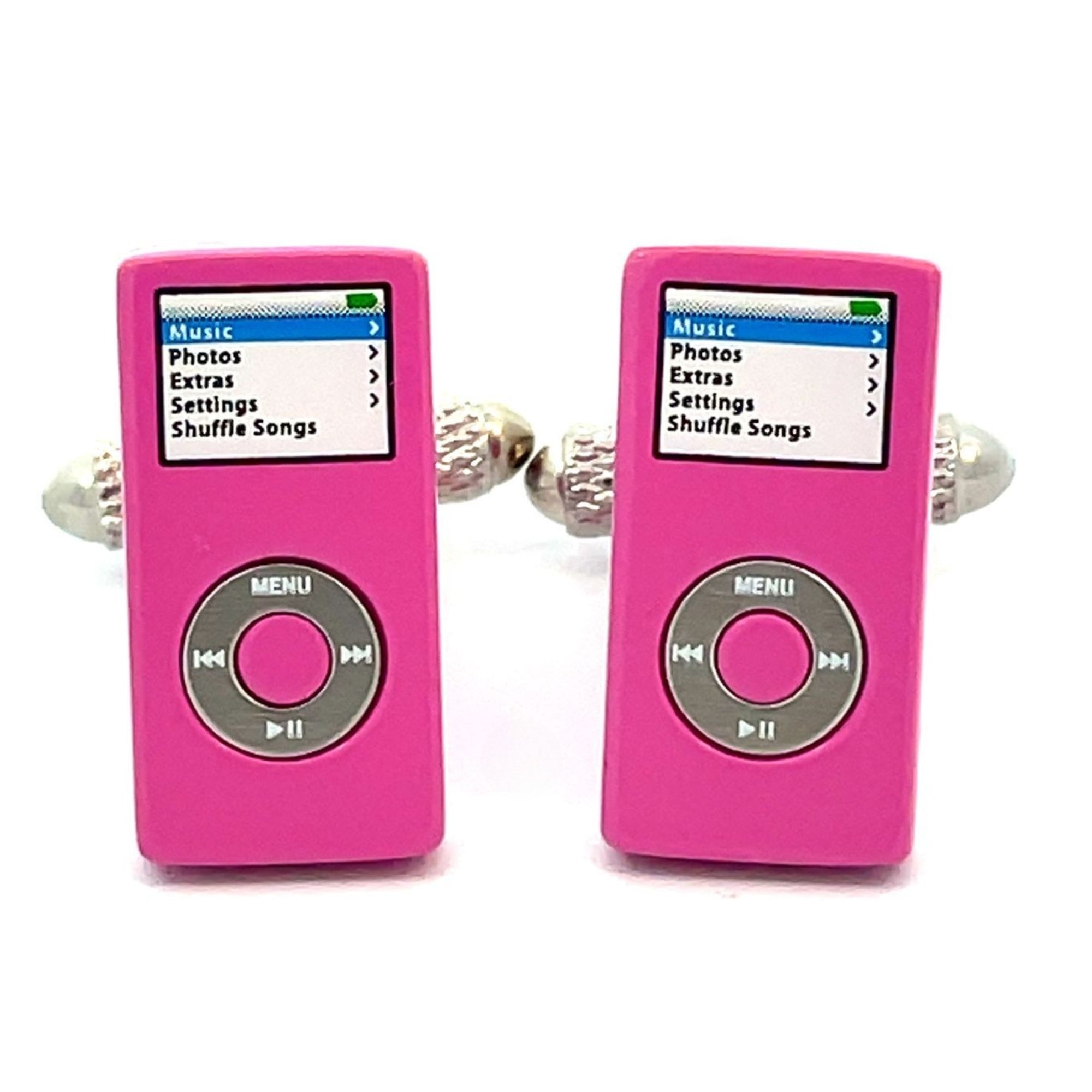 MP3 iPod Player Pink Cufflinks