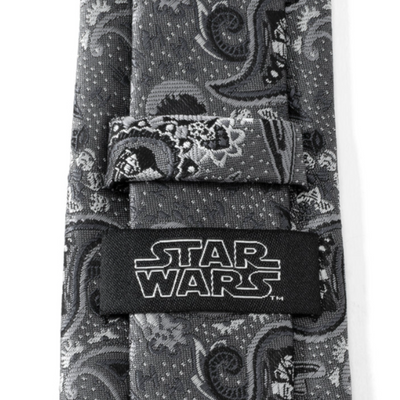 Star Wars Darth Vader Gray Paisley Tie