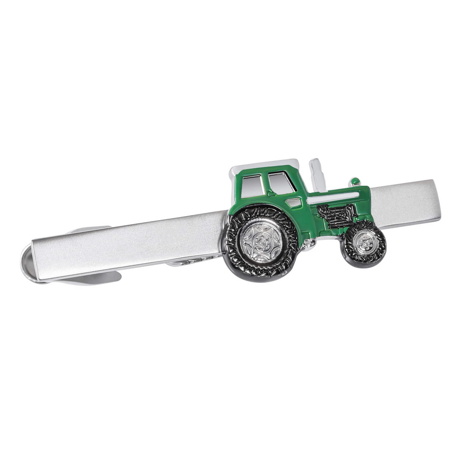 Green Tractor Tie Clip