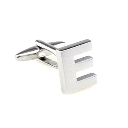 Silver Cut Out Initial Letter Cufflinks
