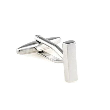 Silver Cut Out Initial Letter Cufflinks