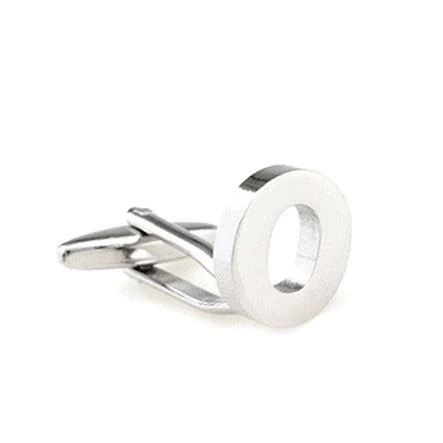 Silver Cut Out Initial Letter Cufflinks