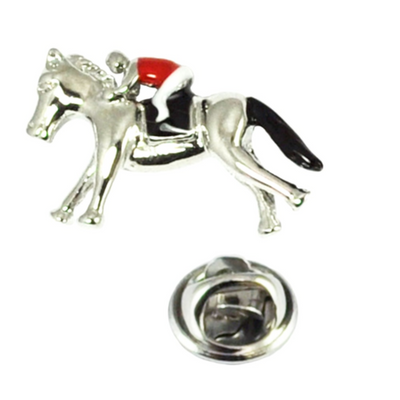 Horse and Jockey Lapel Pin Colour