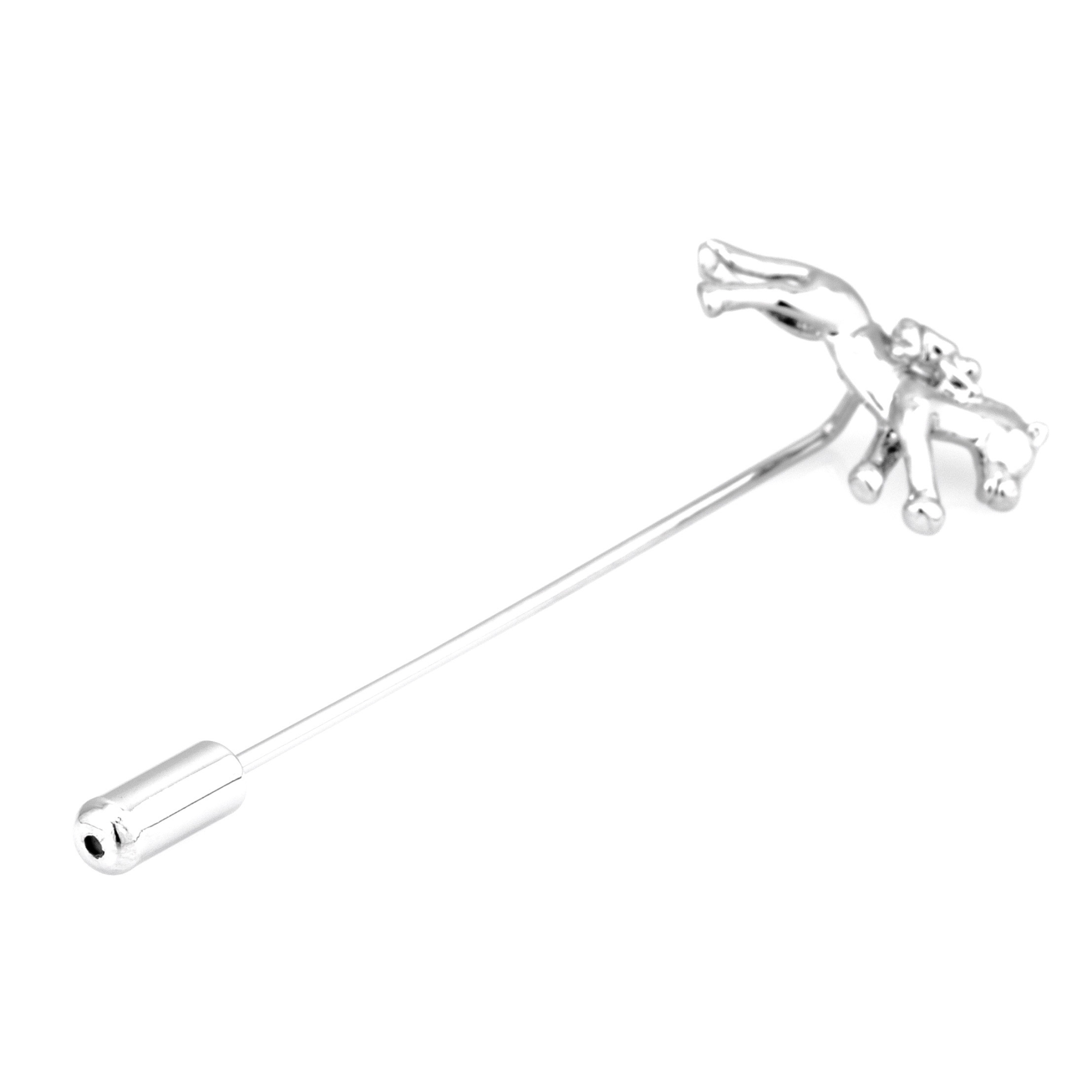 Melbourne Cup Horse Racing Silver Stick Pin