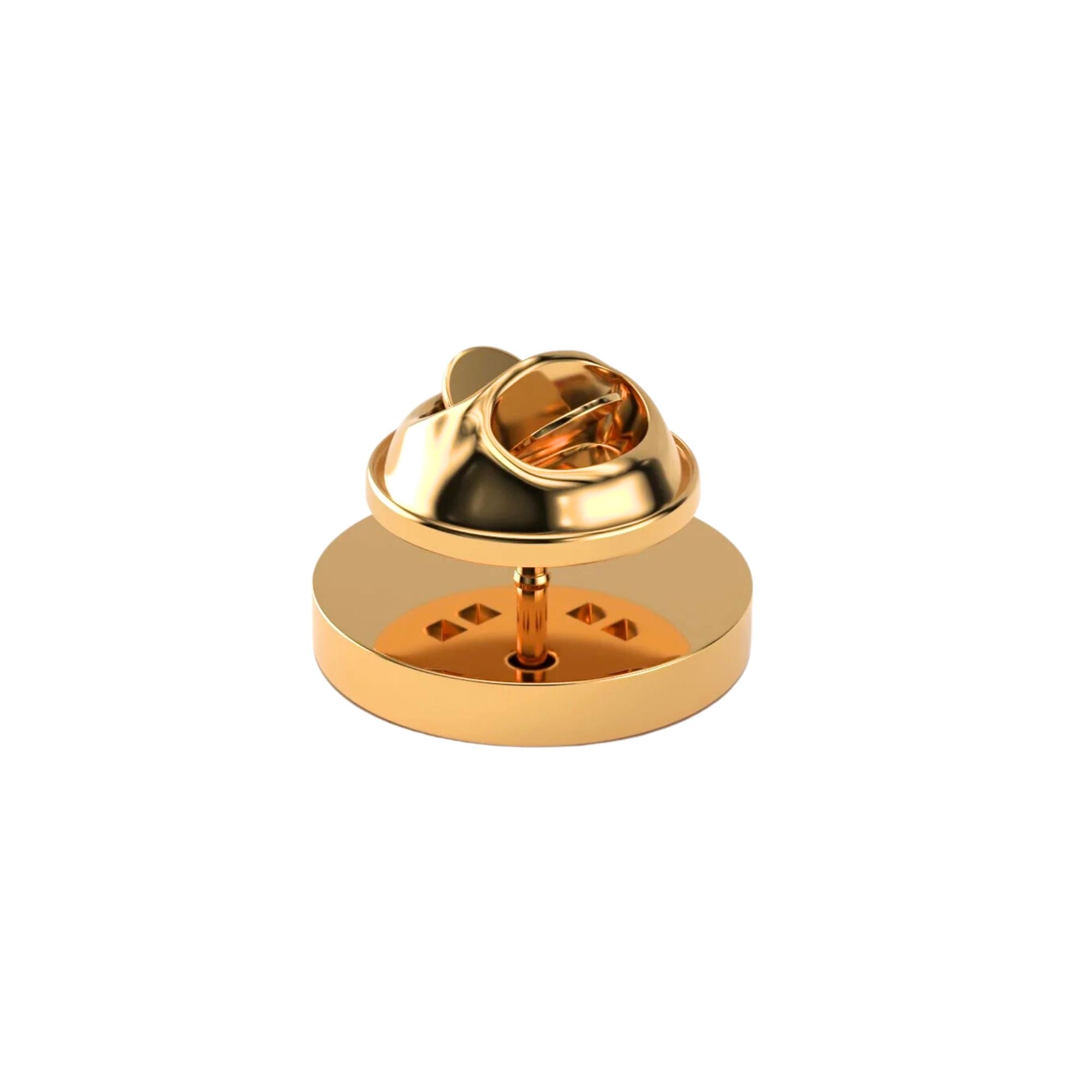 Round Gold Engravable Lapel Pin Lapel Pin Clinks 