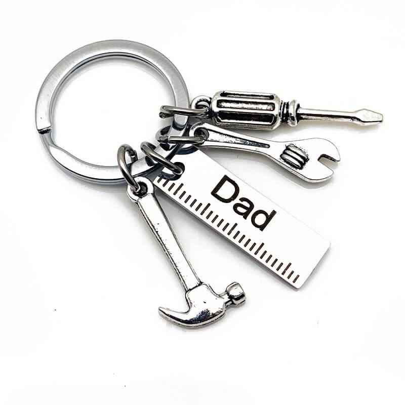 Dad Hammer Wrench Screwdriver Keyring