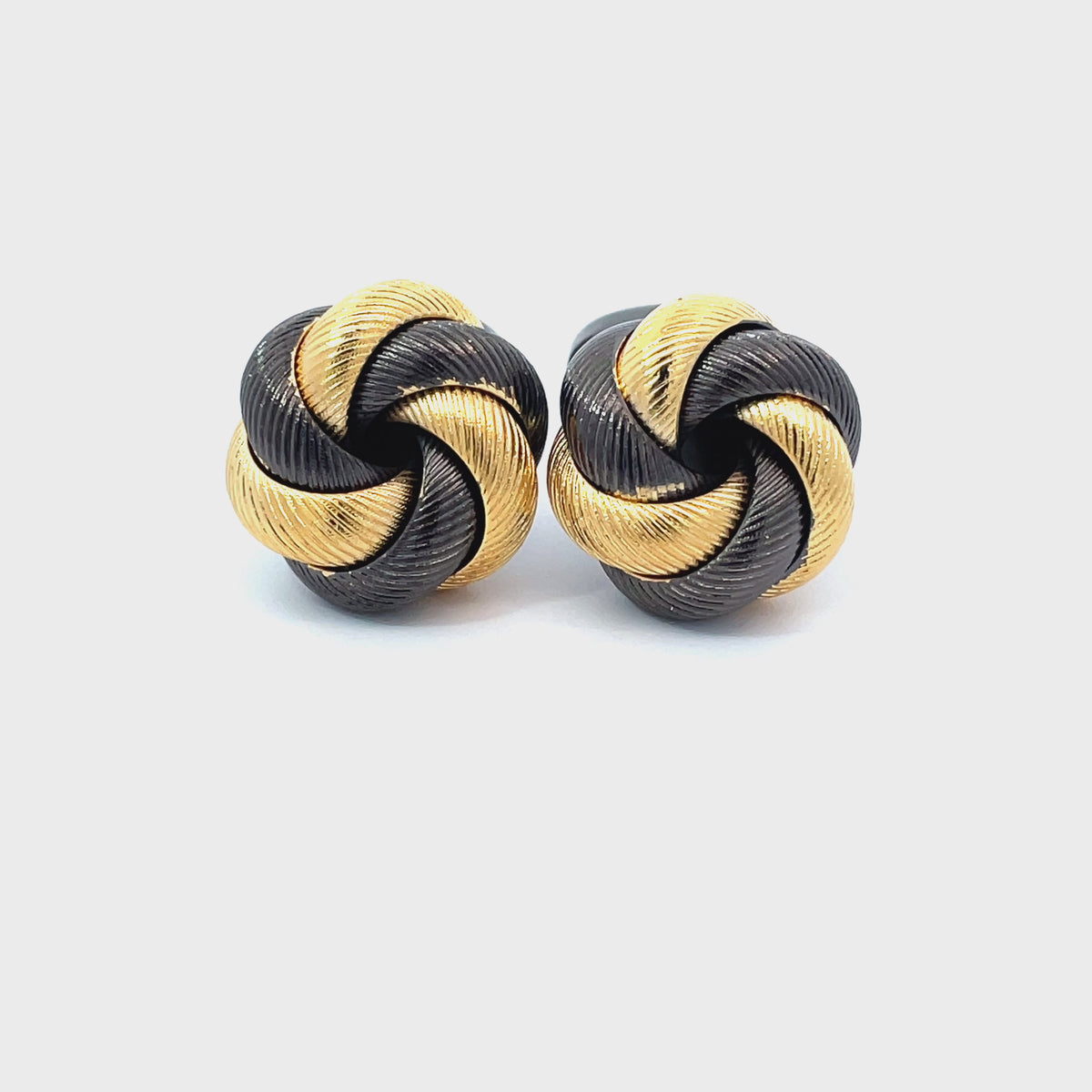 Gunmetal with Gold Knots Cufflinks