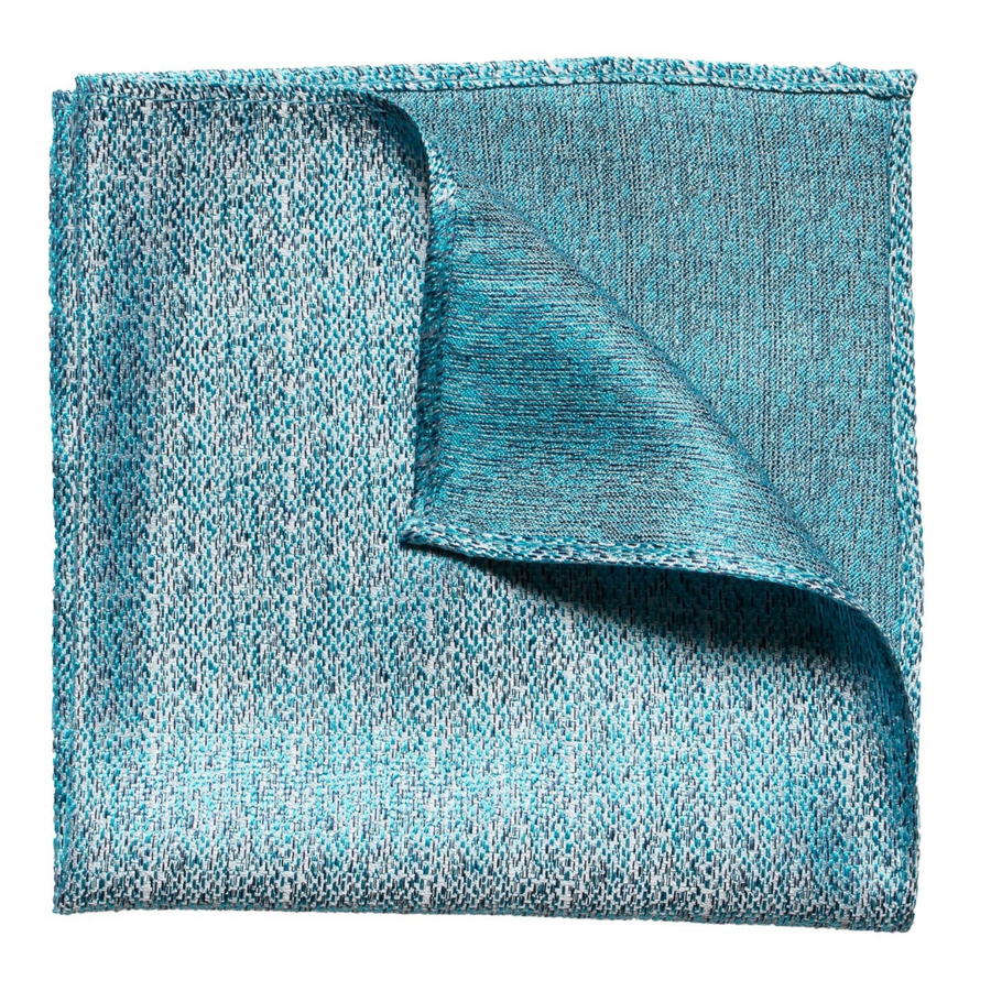 Teal Textured Pocket Square