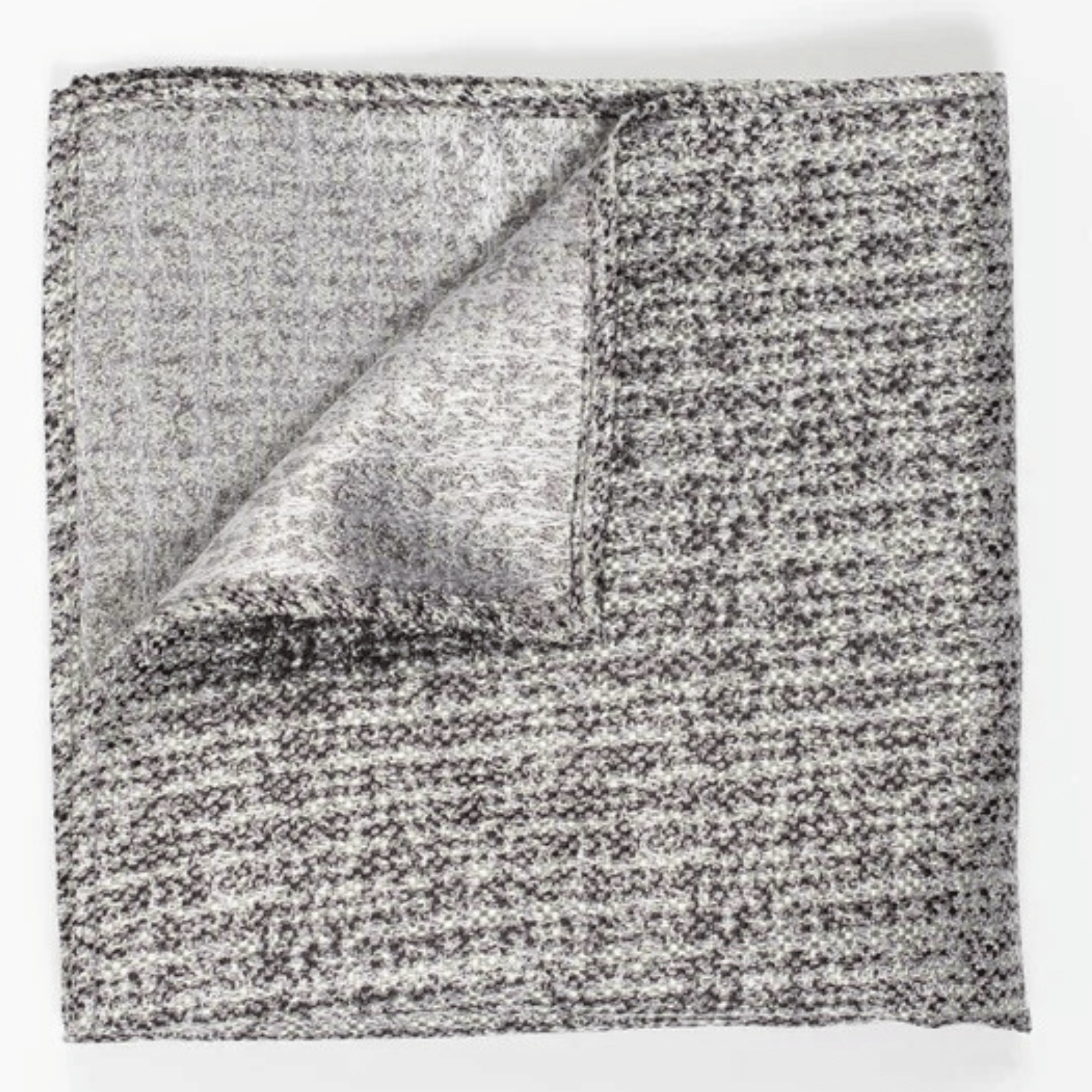 Silver Textured Pocket Square