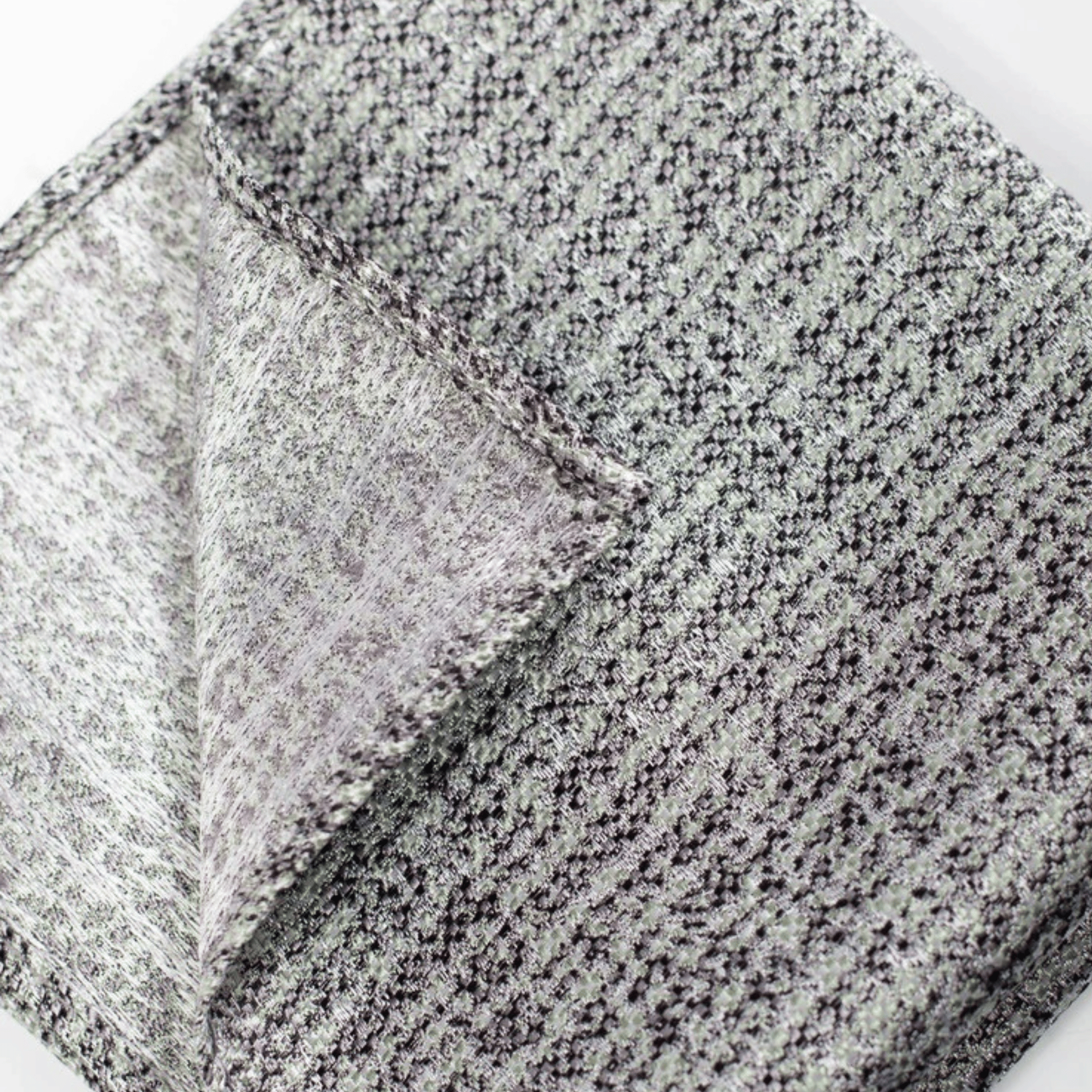 Silver Textured Pocket Square