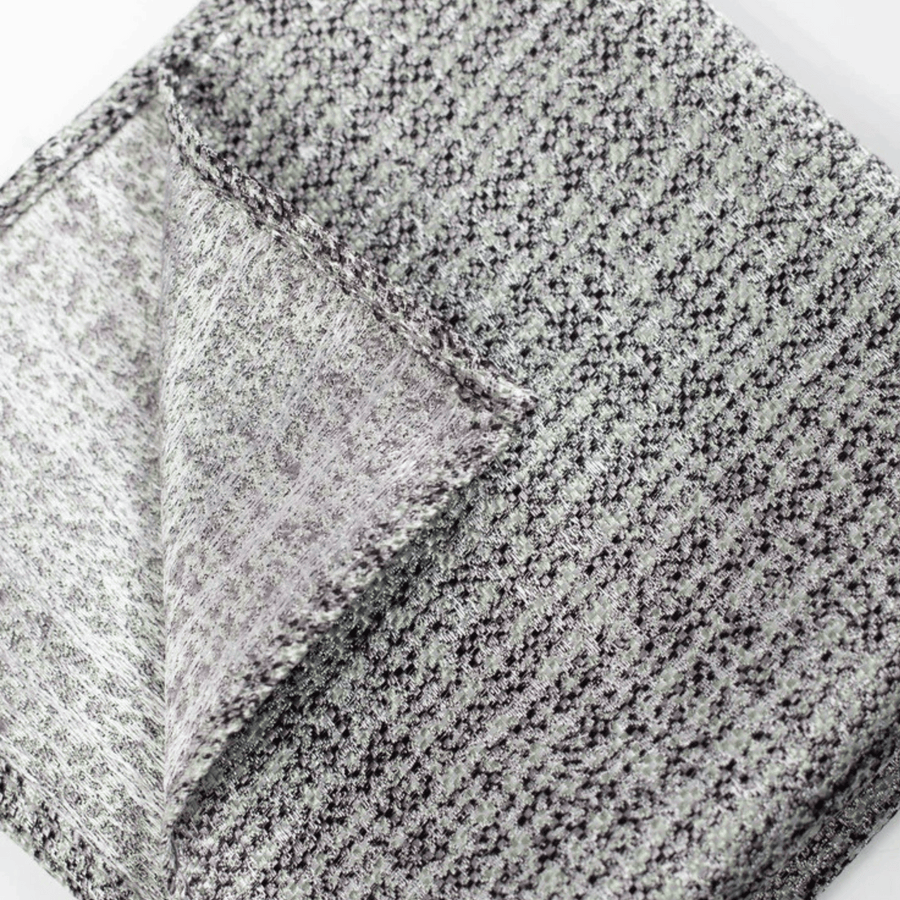 Silver Textured Pocket Square