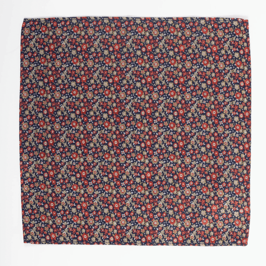 Firecracker Garden Floral Pocket Square