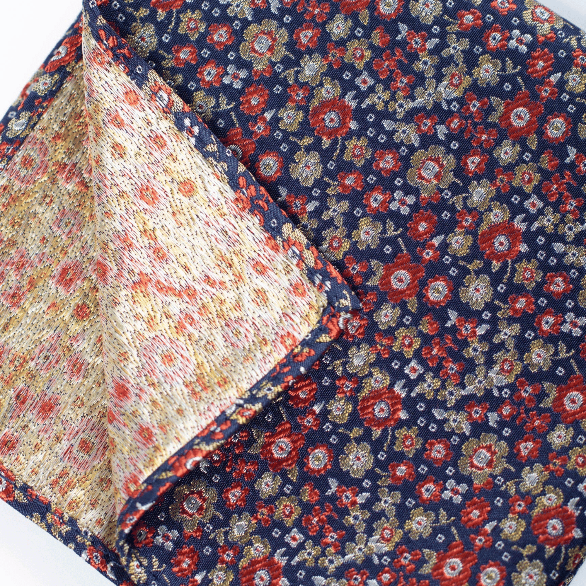 Firecracker Garden Floral Pocket Square