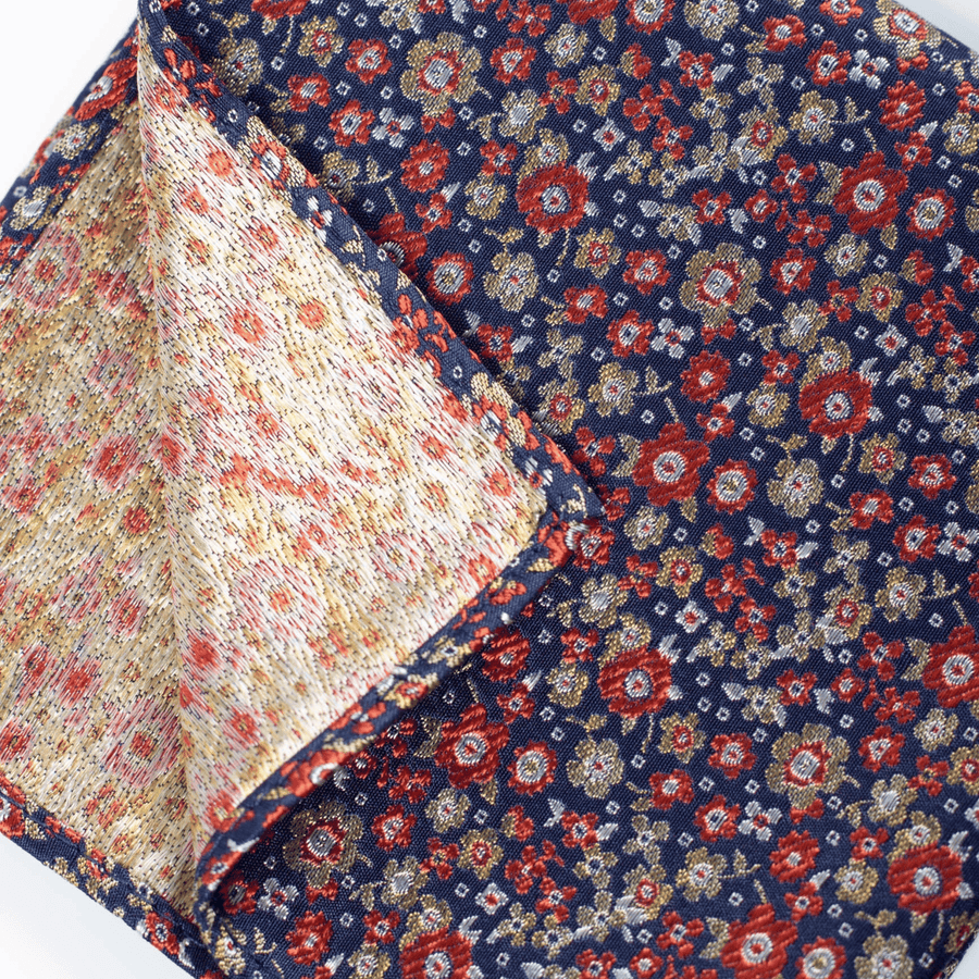 Firecracker Garden Floral Pocket Square