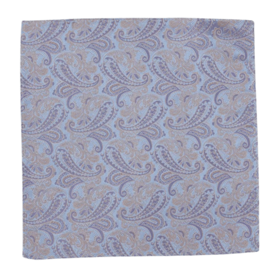 Blue/Lilac Paisley Pocket Square