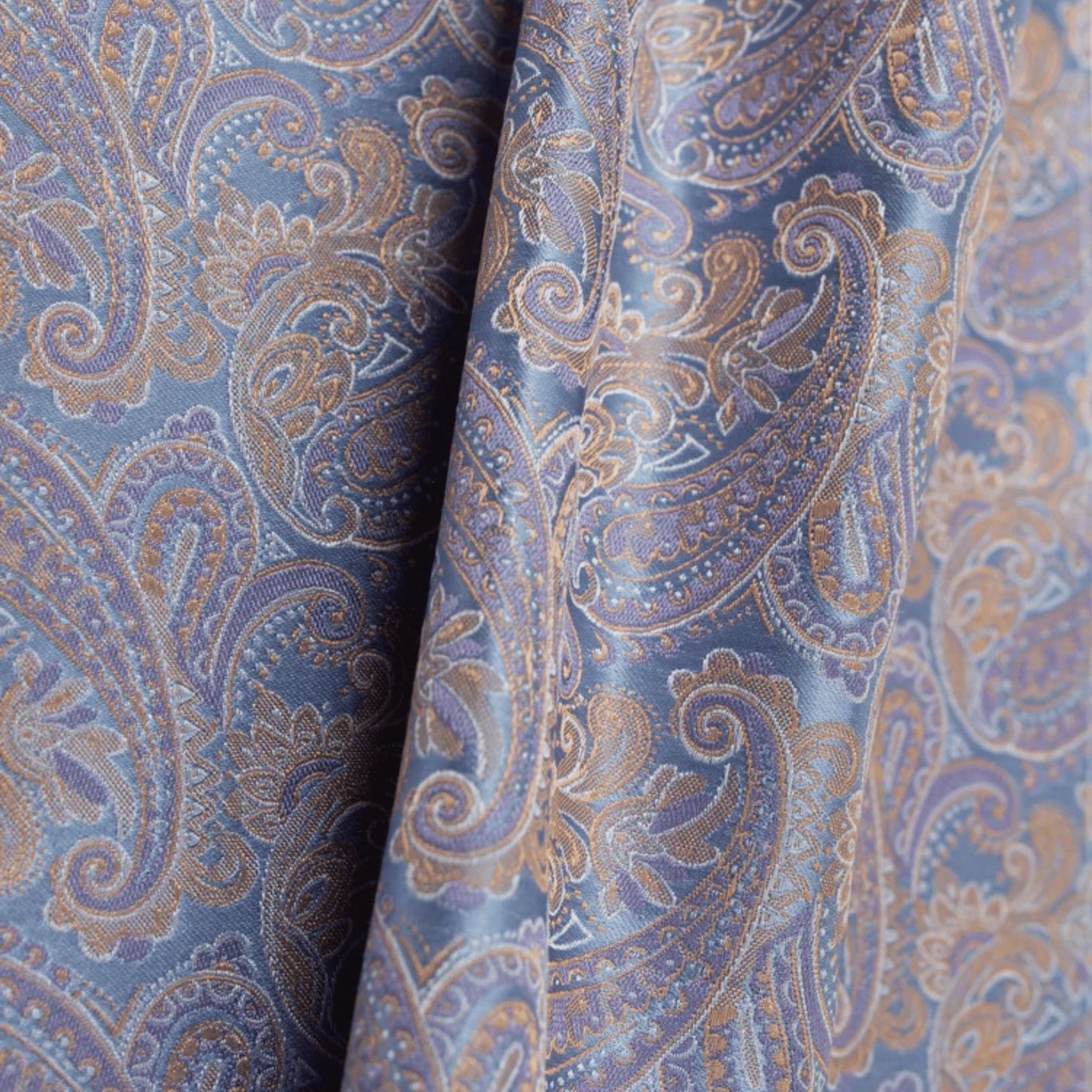 Blue/Lilac Paisley Pocket Square
