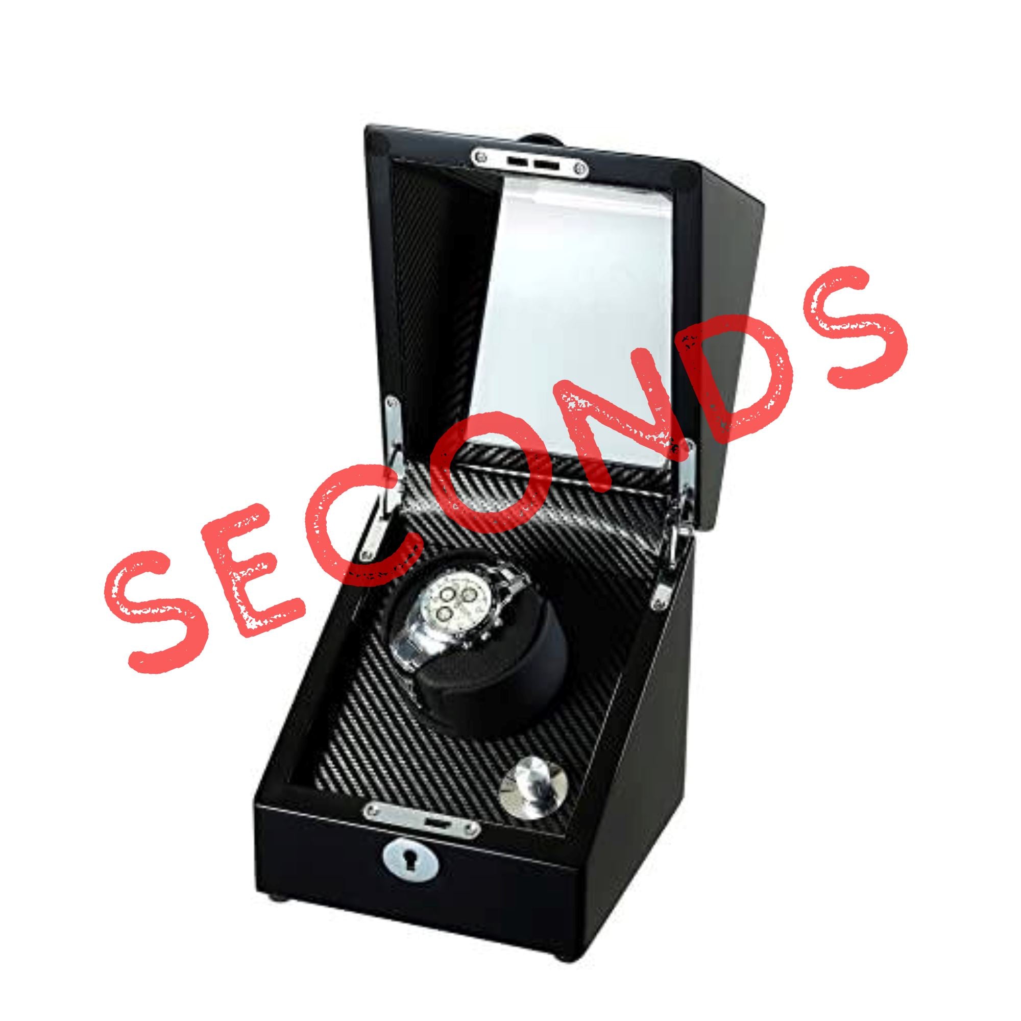 Seconds - Waratah Watch Winder Box for 1 Watch (Black) Seconds Clinks 