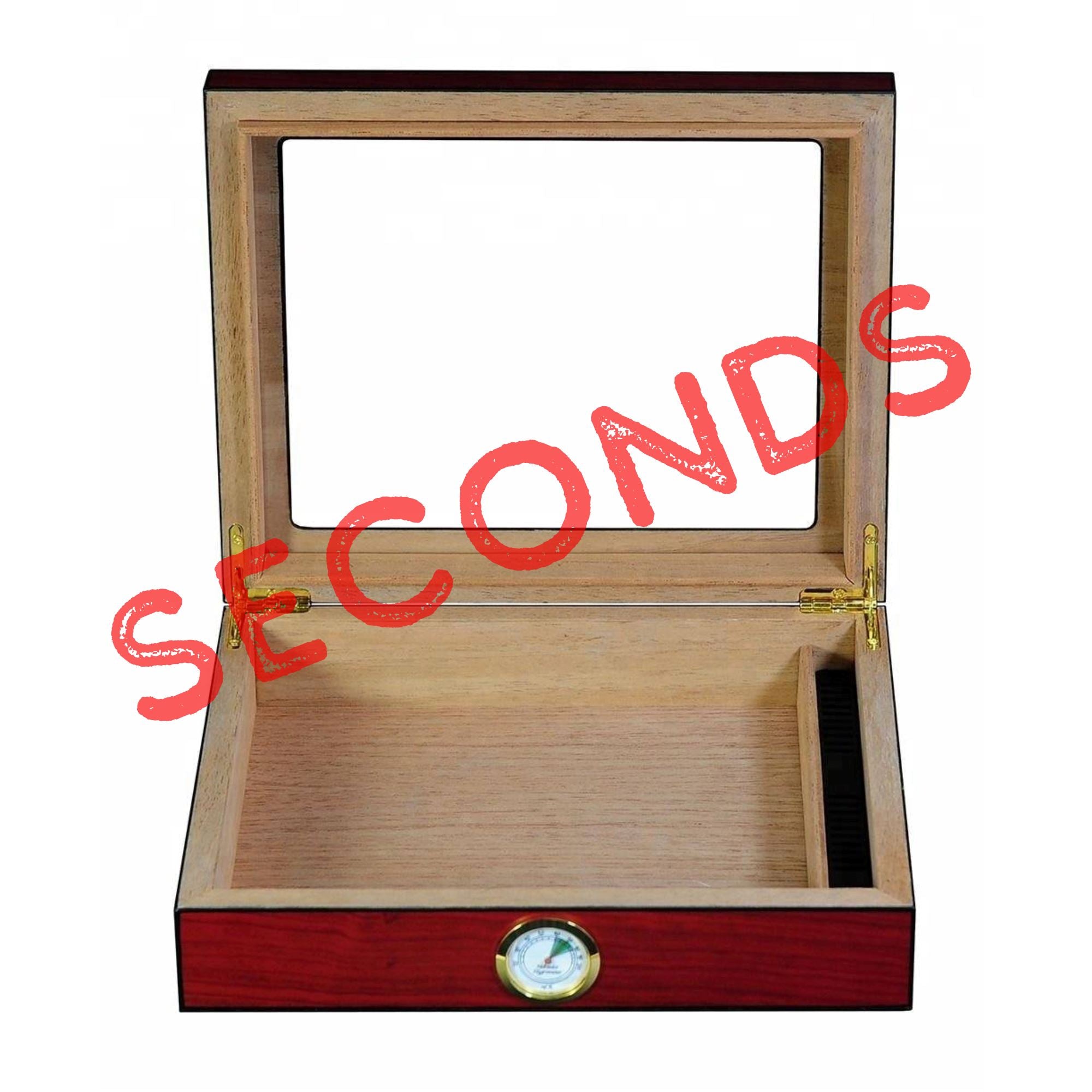 Seconds - 12-20 CT Cherry Cigar Humidor Spanish Cedar Box for Cigars Seconds Clinks 