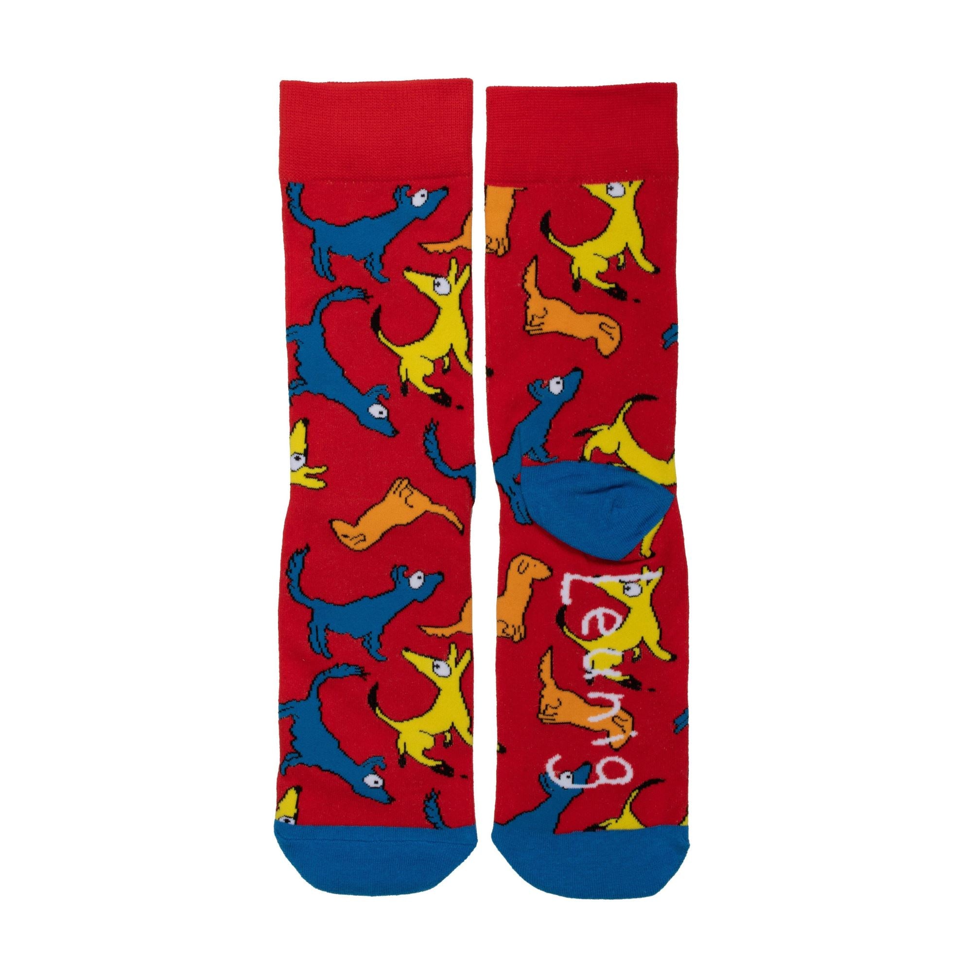 Leunig Dogs Socks Red Socks Leunig for James Harper 