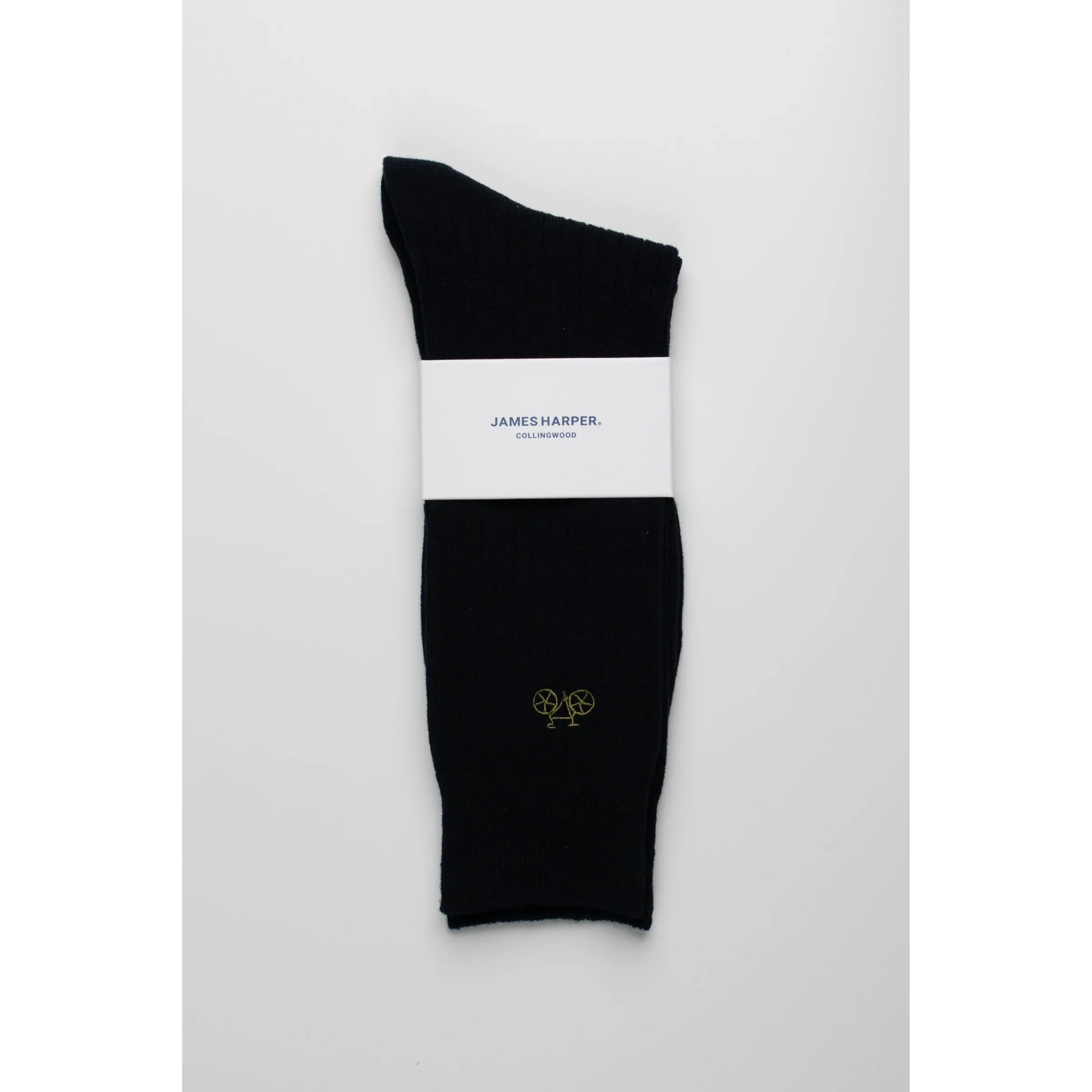 Navy Ribbed Socks