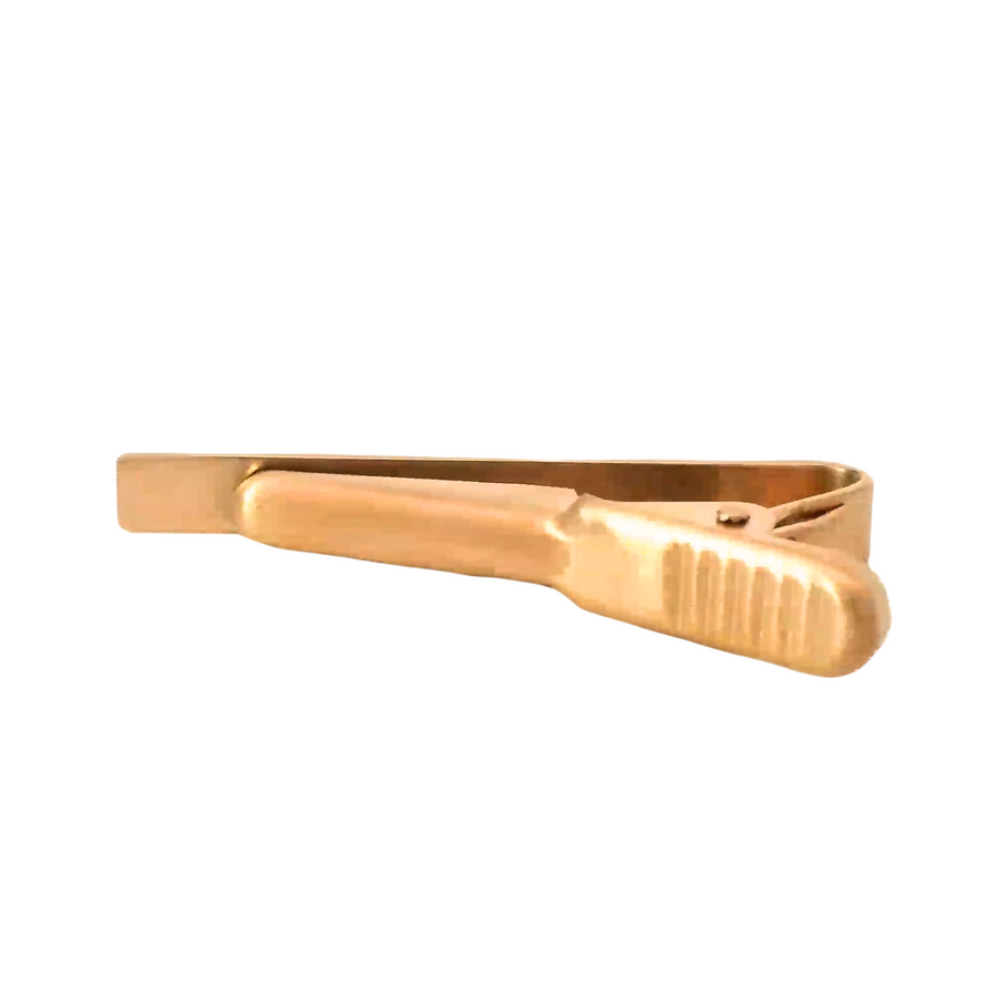 Small Brushed Rose Gold Tie Clip 40mm