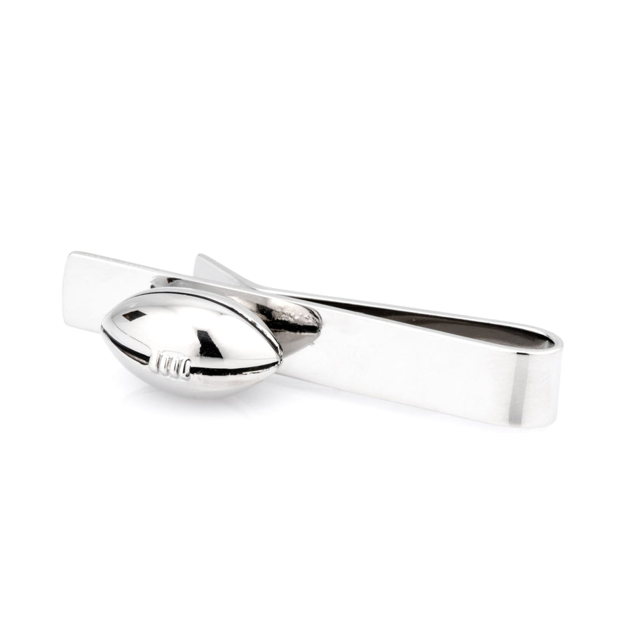 Footy / Rugby Silver Football Tie Bar