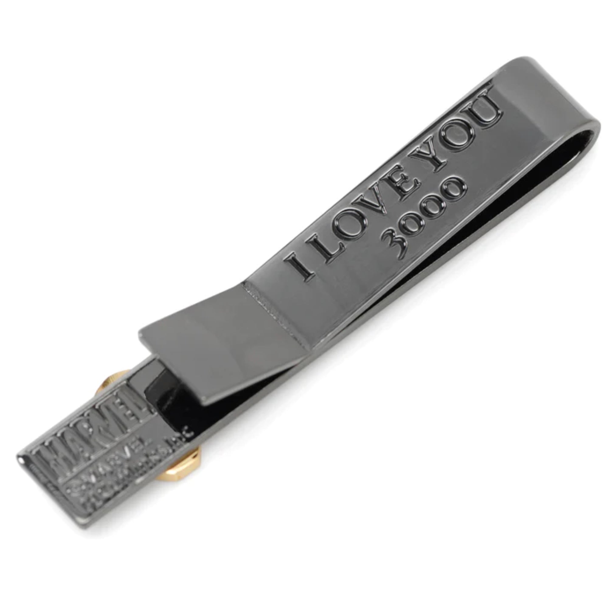 Iron Man "I Love You 3000" Gunmetal Hidden Message Tie Bar