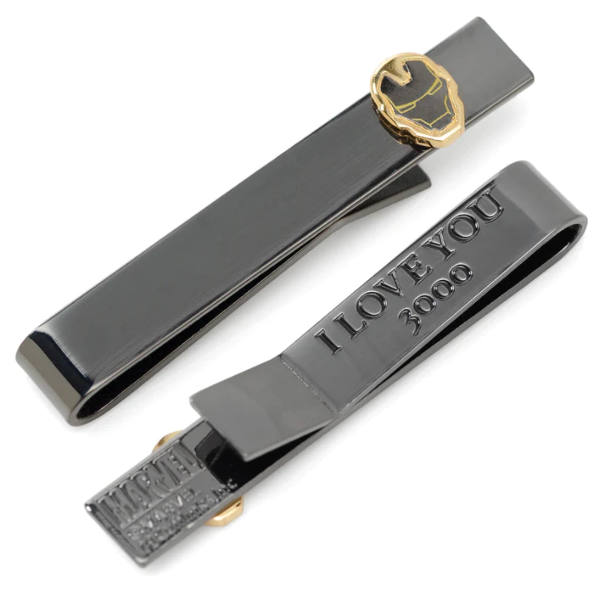 Iron Man "I Love You 3000" Gunmetal Hidden Message Tie Bar