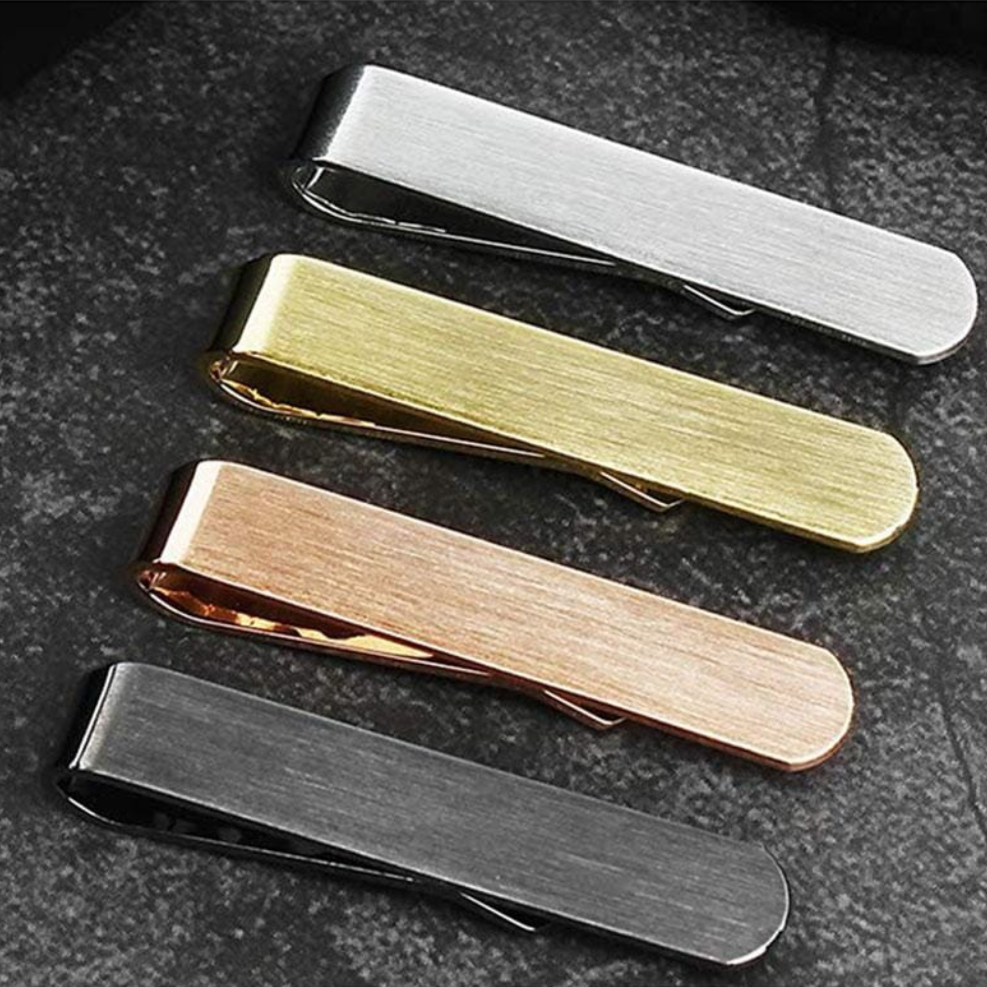 Engravable Tie Bars Curved End