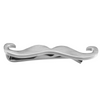 Moustache Tie Bar in Brushed Silver