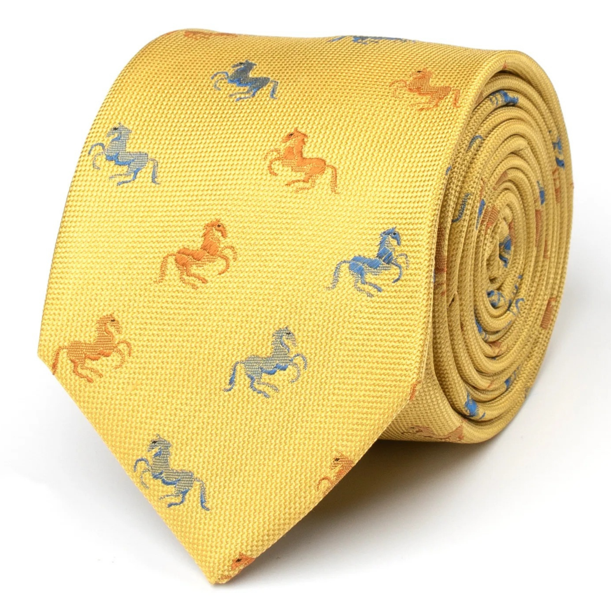 Yellow Galloping Horse Tie