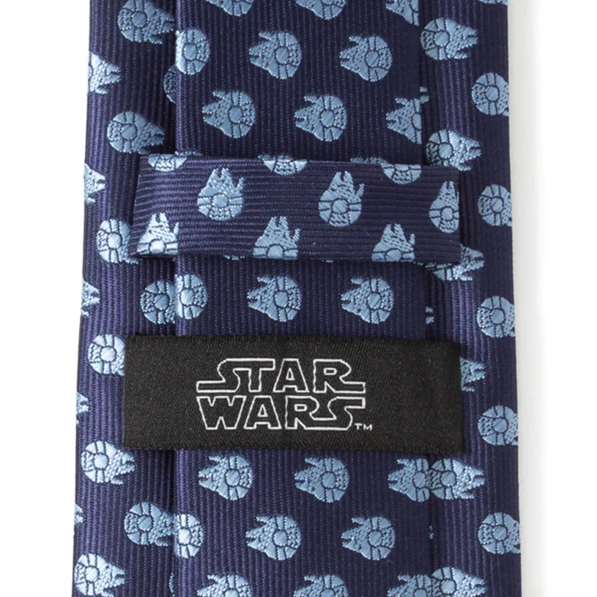 Star Wars Millennium Falcon Blue Tonal Mens Tie Ties Star Wars 