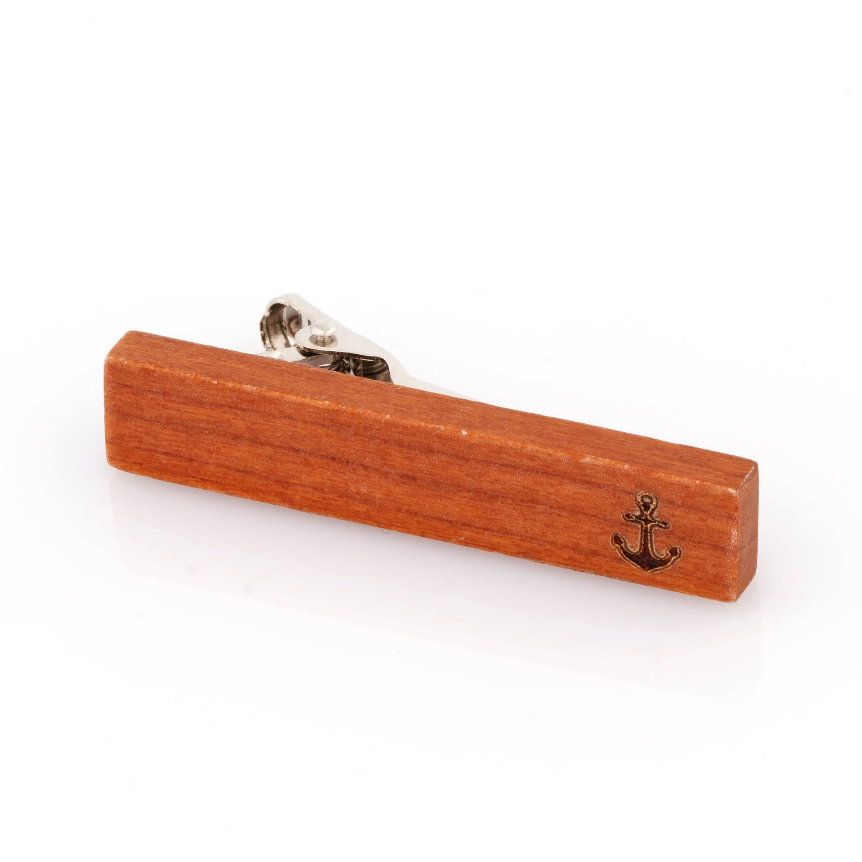 Wood Anchor Stamp Tie Clip Tie Bars Clinks 