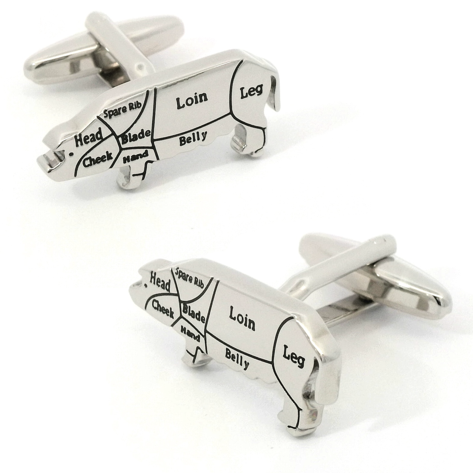 Butcher's Cut Pork Cufflinks