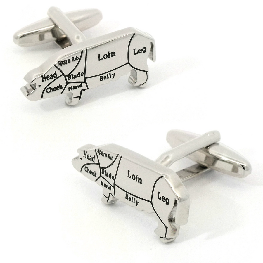 Butcher's Cut Pork Cufflinks