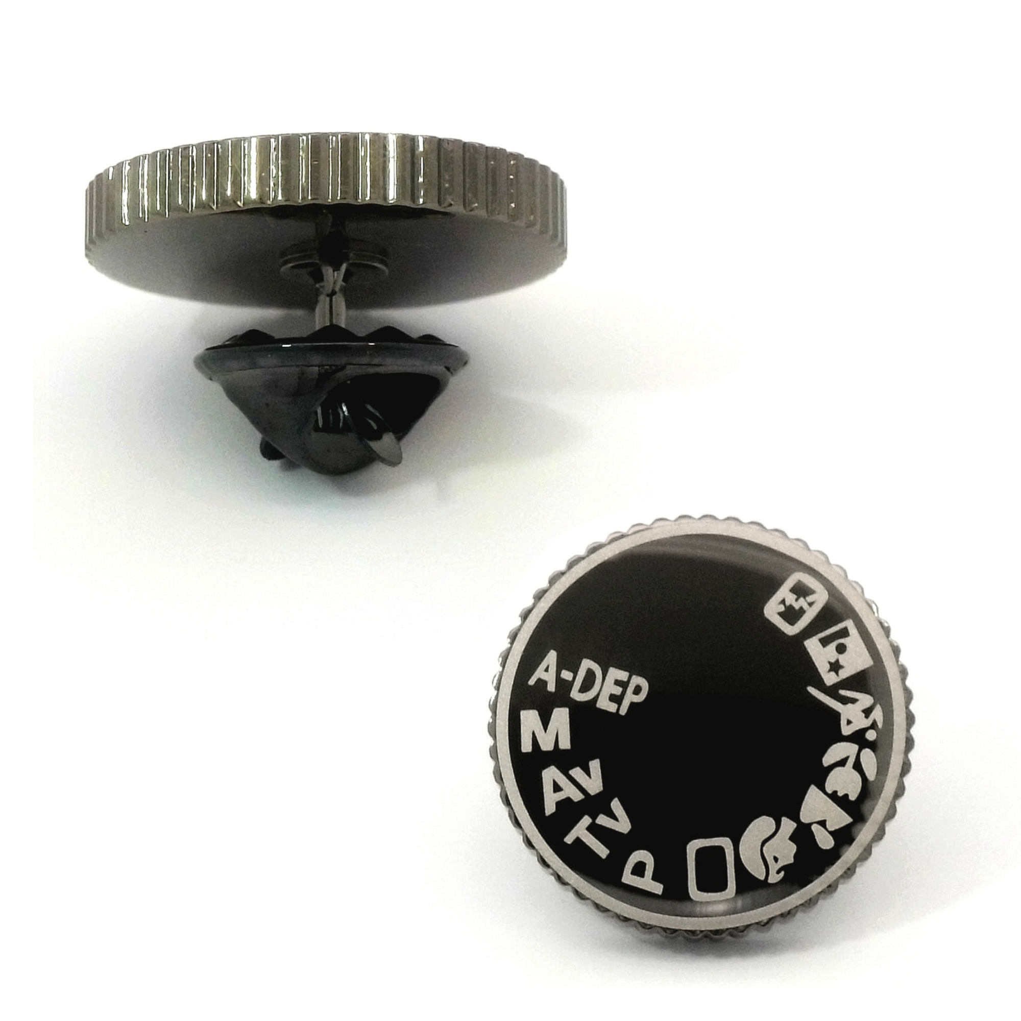 Camera Dial Lapel Badge