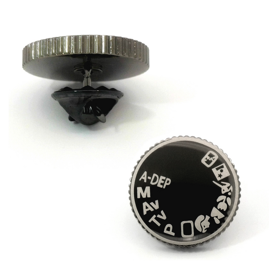 Camera Dial Lapel Badge