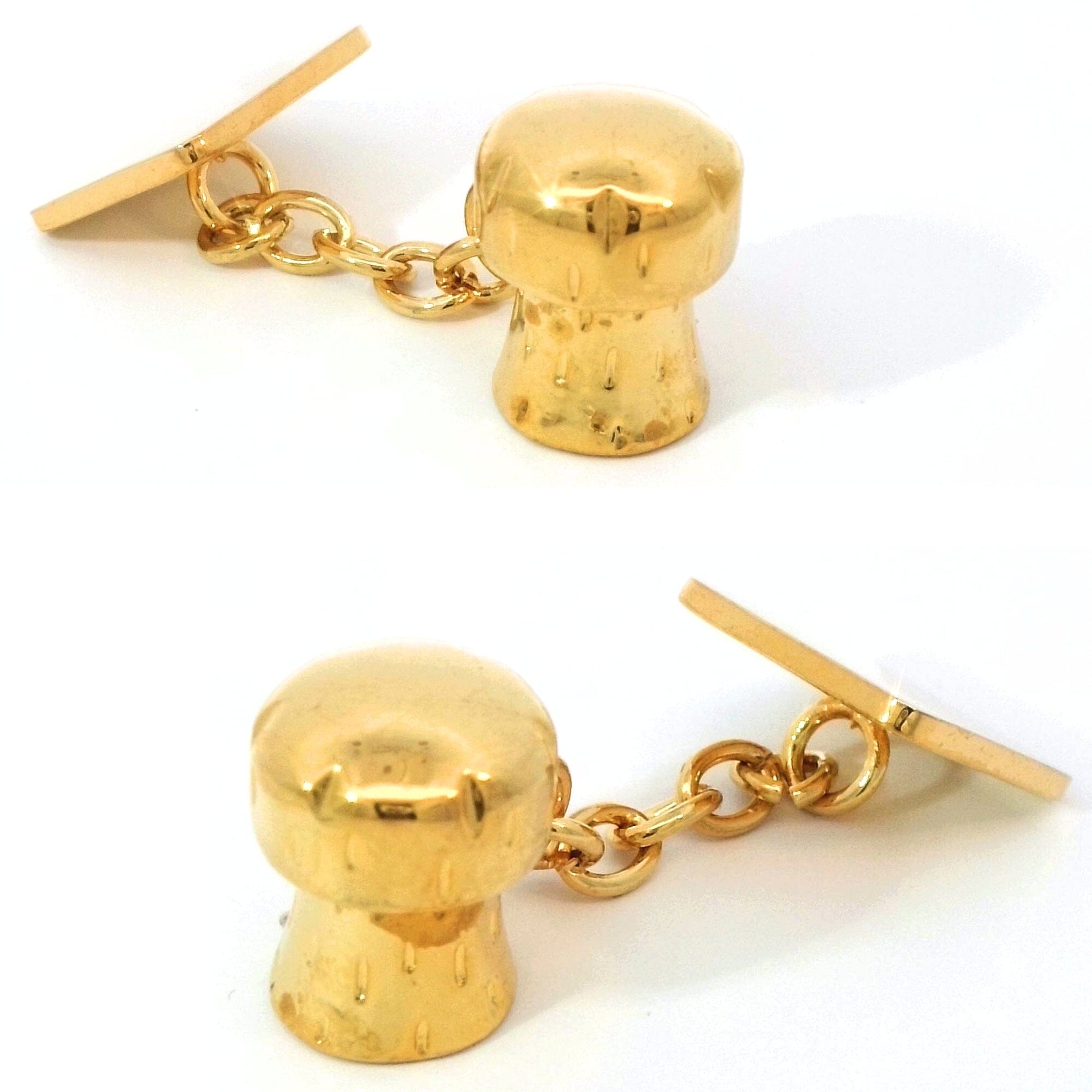 Champagne Cork Gold Cufflinks Novelty Cufflinks Clinks Australia Champagne Cork Gold Cufflinks 