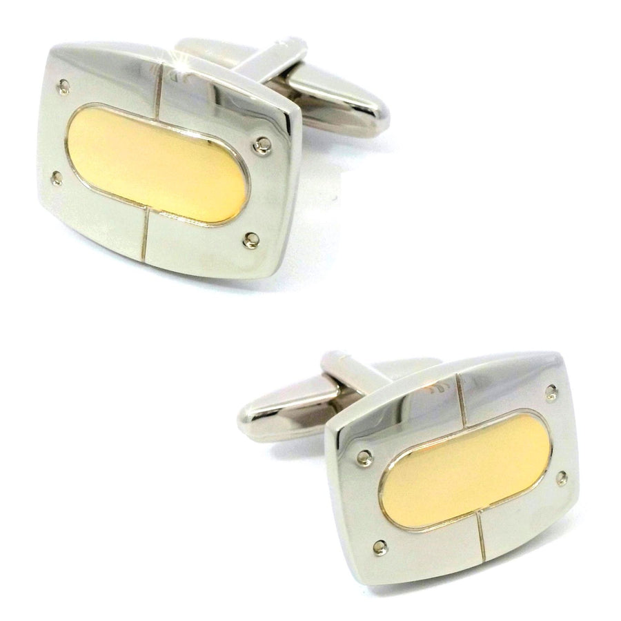 Gold and Silver Buckle Cufflinks