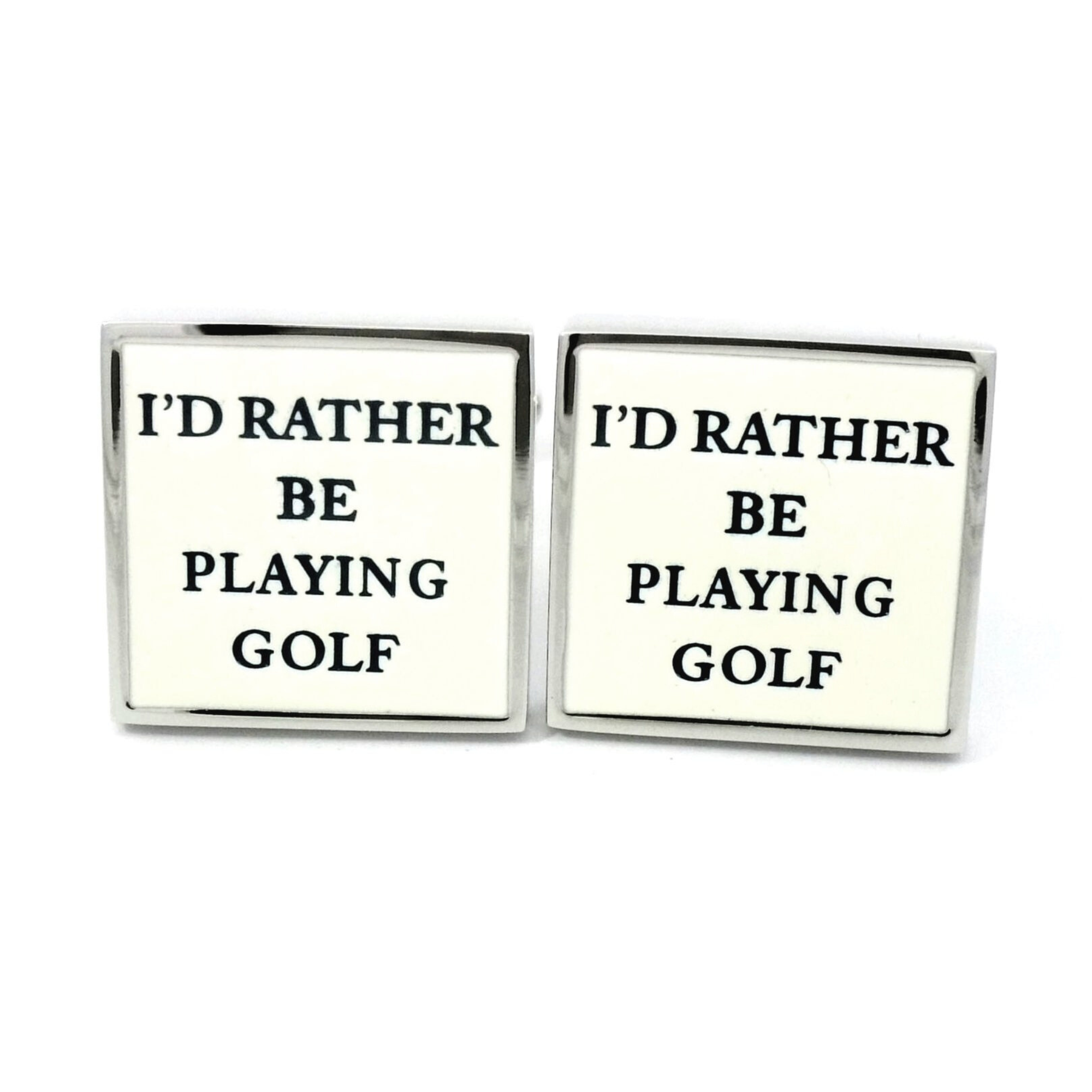 I'd rather be Playing Golf Cufflinks